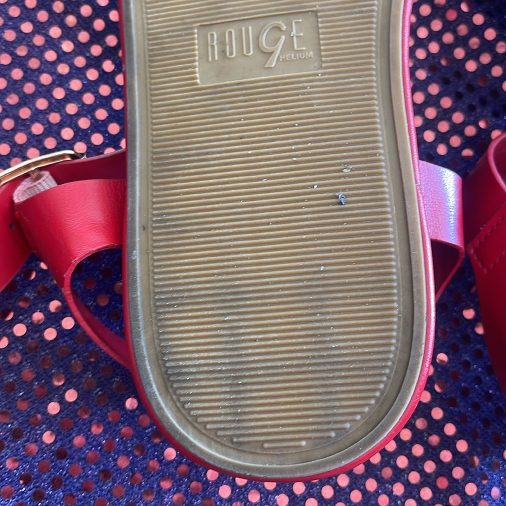 Rouge Helium open toe Sandals Red size9 - Picture 7 of 8